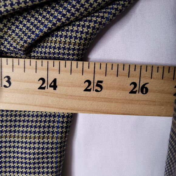 Canali Wool Blazer Mens Brown Houndstooth Italian 2 Button Single Breasted - Picture 10 of 15